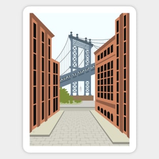 Manhattan Bridge, DUMBO, Downtown Brooklyn, NYC Sticker